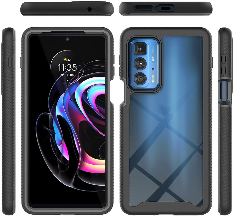 Motorola Edge 20 Pro Hoesje Volledig Schokbestendig Cover Blauw afbeelding 7