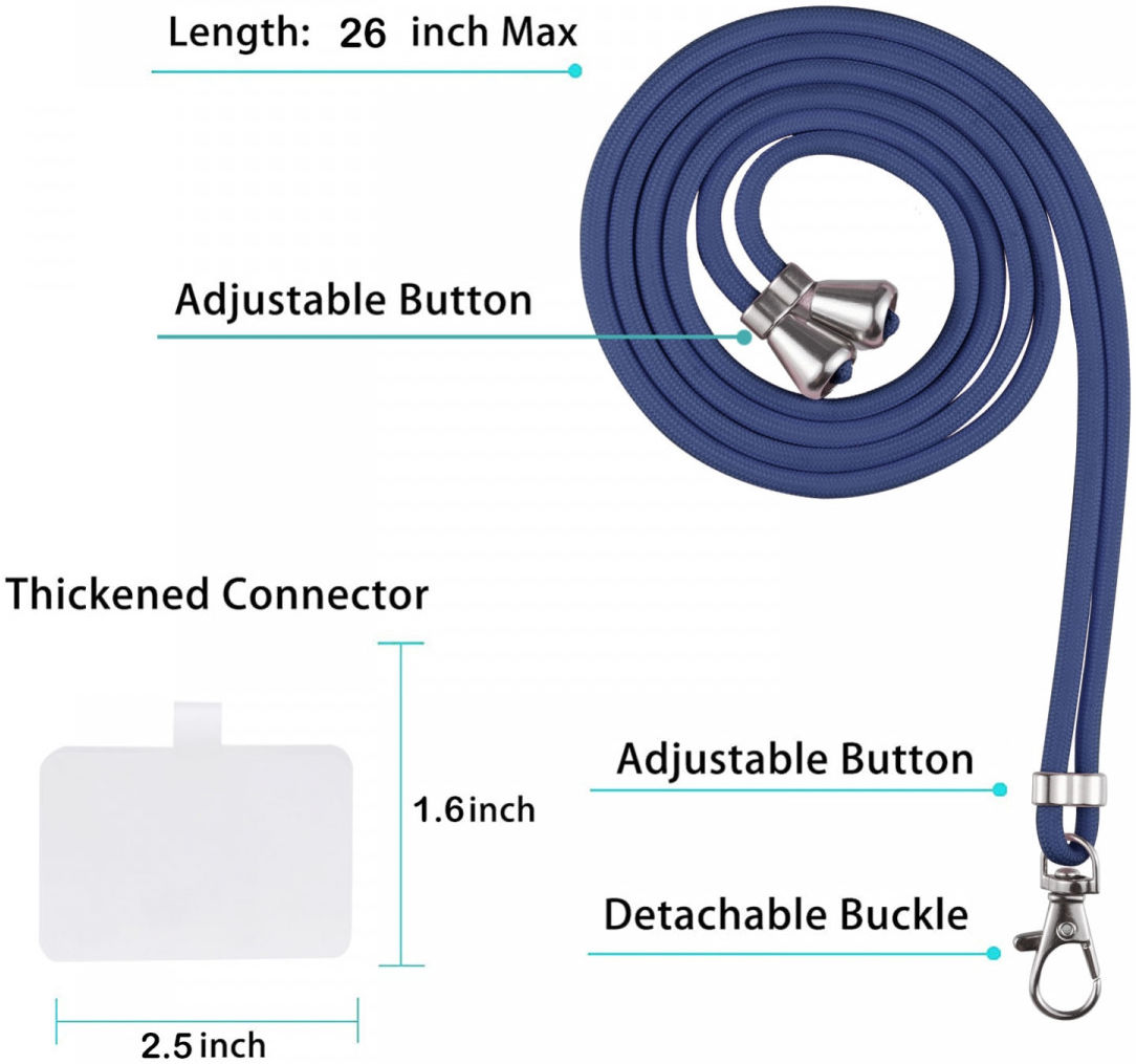 Google Pixel 6 Hoesje met Koord TPU Back Cover Keycord Blauw afbeelding 7