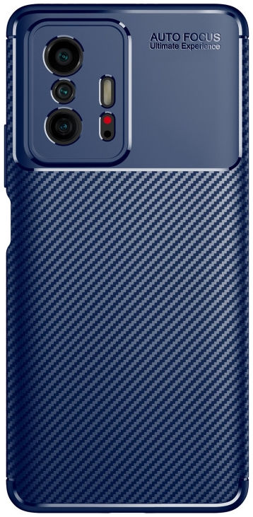 Xiaomi Mi 11T / 11T Pro Hoesje Siliconen Carbon TPU Back Cover Blauw afbeelding 1