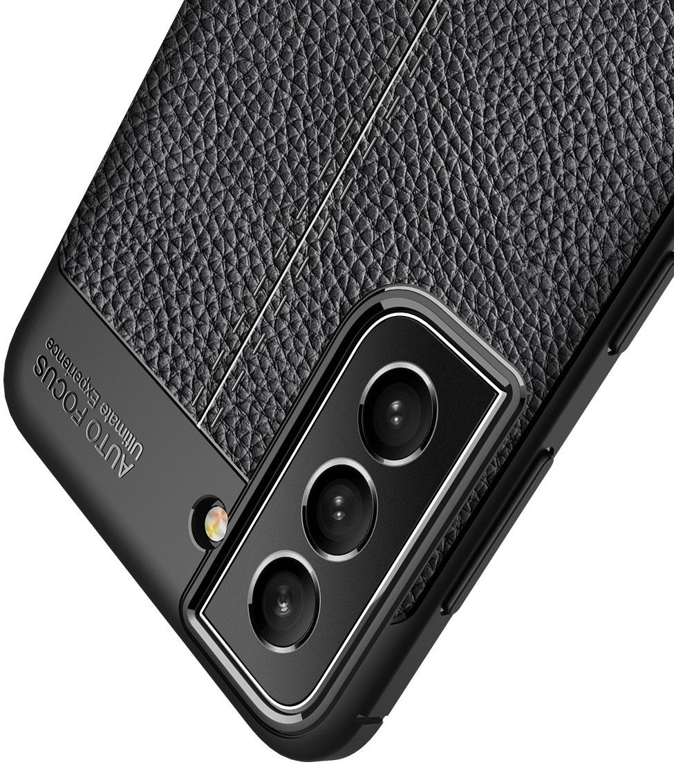 Samsung Galaxy S21 FE Hoesje Leren Litichi Textuur Back Cover Blauw afbeelding 4
