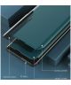 Samsung Galaxy S21 FE Hoesje Book Case met Side Display en Stand Groen