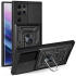 Samsung Galaxy S22 Ultra Hoesje Camera Slider en Kickstand Ring Zwart afbeelding 1