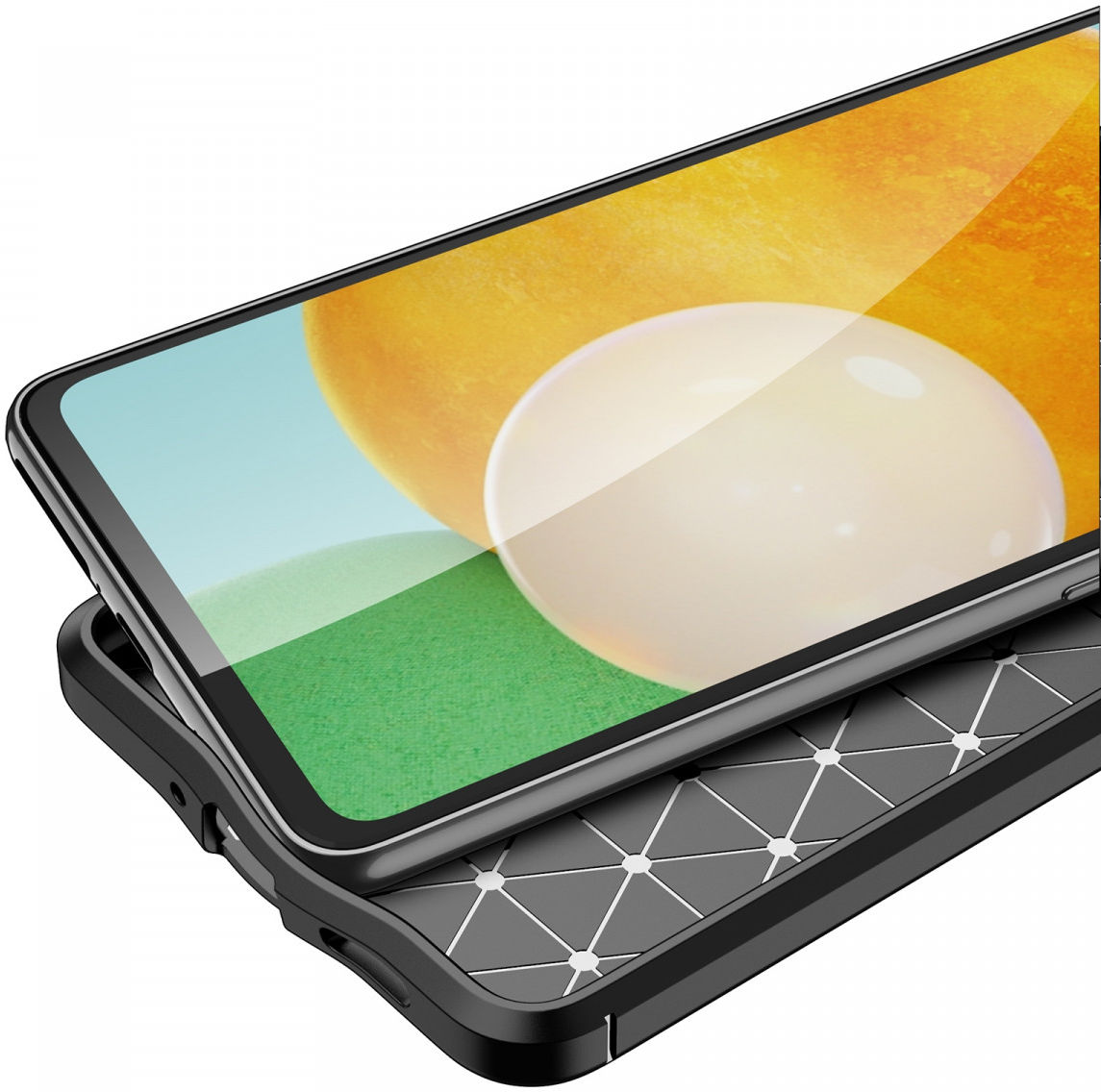 Samsung Galaxy A33 Hoesje Back Cover met Kunstleer Textuur Blauw afbeelding 5