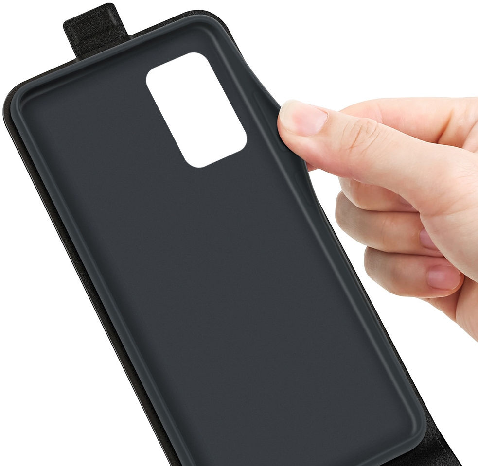 Samsung Galaxy A33 Hoesje Verticale Flip Wallet Case Zwart afbeelding 5