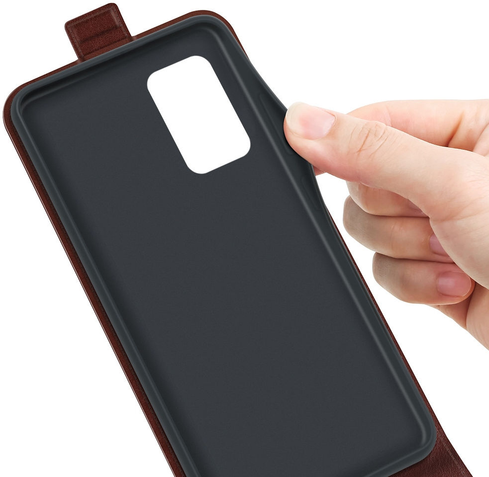 Samsung Galaxy A33 Hoesje Verticale Flip Wallet Case Bruin afbeelding 5