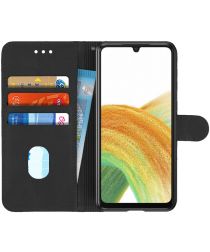 Samsung Galaxy A33 Hoesje Portemonnee Wallet Book Case Zwart