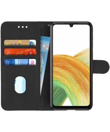 Samsung Galaxy A33 Hoesje Portemonnee Wallet Book Case Zwart Hoesjes