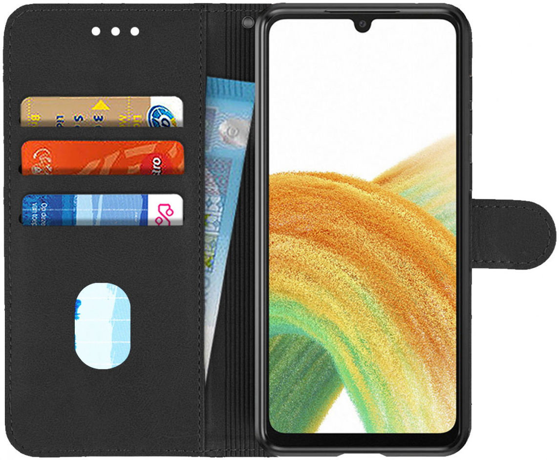 Samsung Galaxy A33 Hoesje Portemonnee Wallet Book Case Zwart afbeelding 1