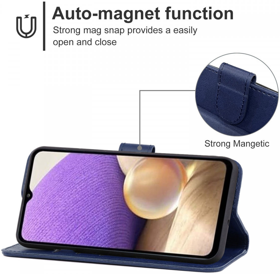 Samsung Galaxy A33 Hoesje Portemonnee Wallet Book Case Blauw afbeelding 3
