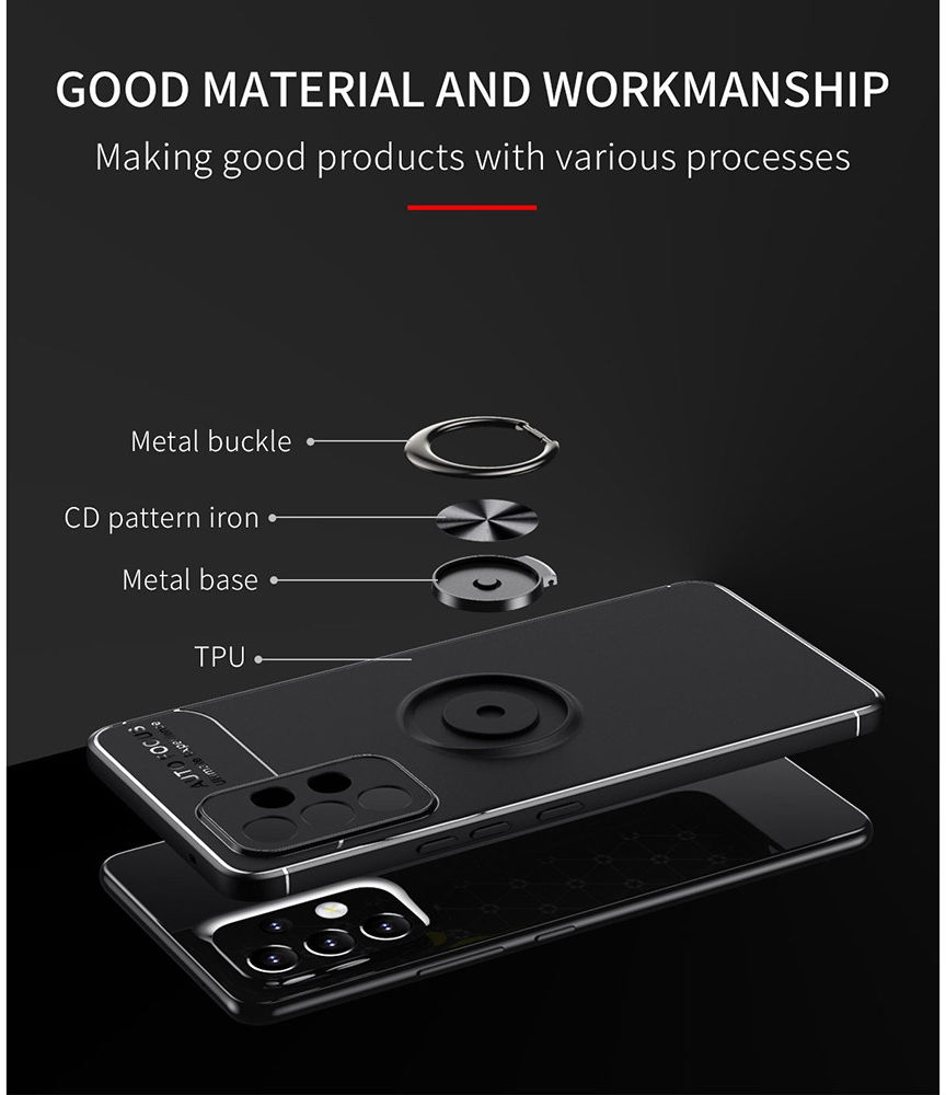 Samsung Galaxy A33 Hoesje met Magnetische Kickstand Ring Zwart afbeelding 6