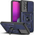 Samsung Galaxy A33 Hoesje met Camera Slider en Kickstand Ring Blauw afbeelding 1