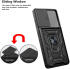 Samsung Galaxy A33 Hoesje met Camera Slider en Kickstand Ring Blauw afbeelding 3