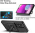 Samsung Galaxy A33 Hoesje met Camera Slider en Kickstand Ring Blauw afbeelding 4