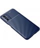 Samsung Galaxy M52 5G Hoesje Siliconen Carbon TPU Back Cover Blauw