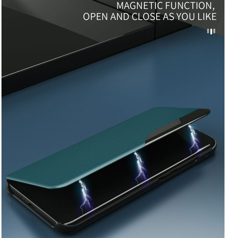Samsung Galaxy M52 5G Hoesje Book Case met Side Display en Stand Zwart afbeelding 2