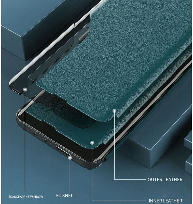 Samsung Galaxy M52 5G Hoesje Book Case met Side Display en Stand Zwart afbeelding 4