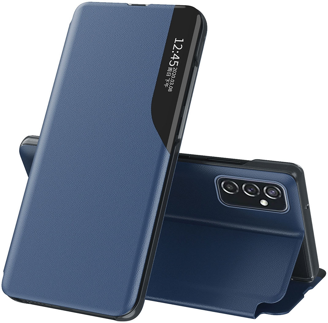 douche onbetaald Keelholte Samsung Galaxy M52 5G Hoesje Book Case met Side Display en Stand Blauw |  GSMpunt.nl