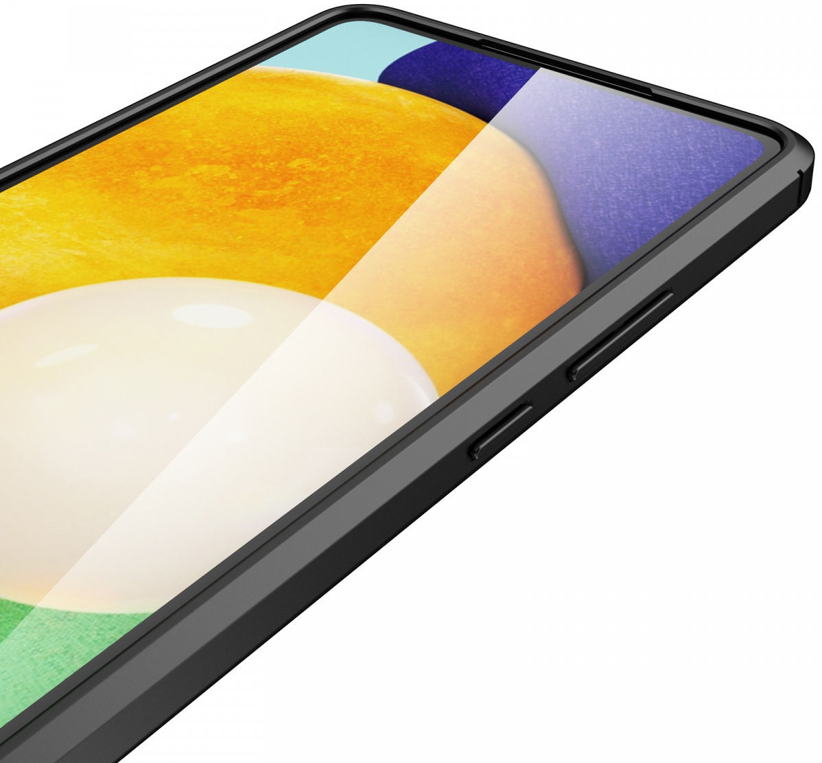 Samsung Galaxy A53 Hoesje Back Cover met Kunstleer Textuur Blauw afbeelding 3