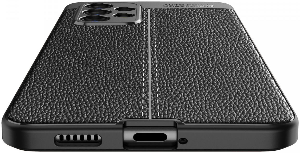 Samsung Galaxy A53 Hoesje Back Cover met Kunstleer Textuur Blauw afbeelding 4
