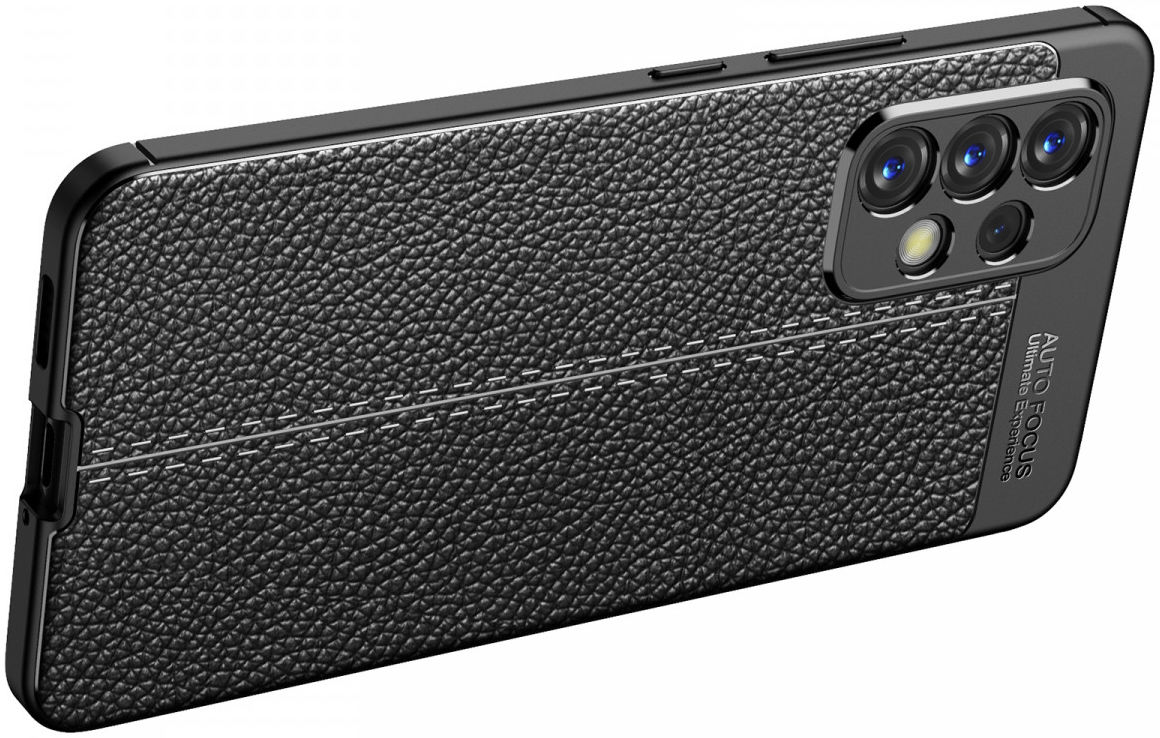 Samsung Galaxy A53 Hoesje Back Cover met Kunstleer Textuur Blauw afbeelding 5