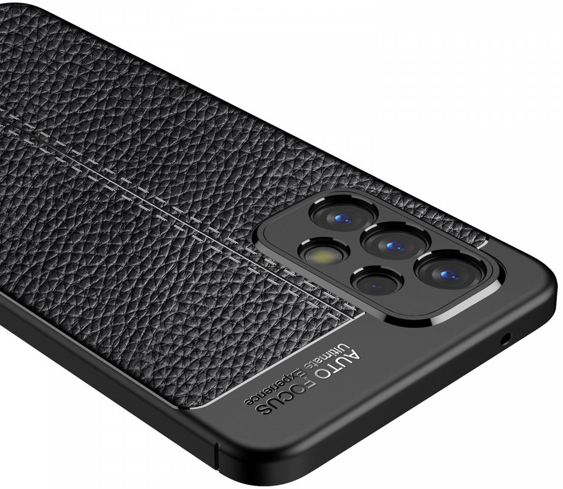 Samsung Galaxy A53 Hoesje Back Cover met Kunstleer Textuur Blauw afbeelding 7