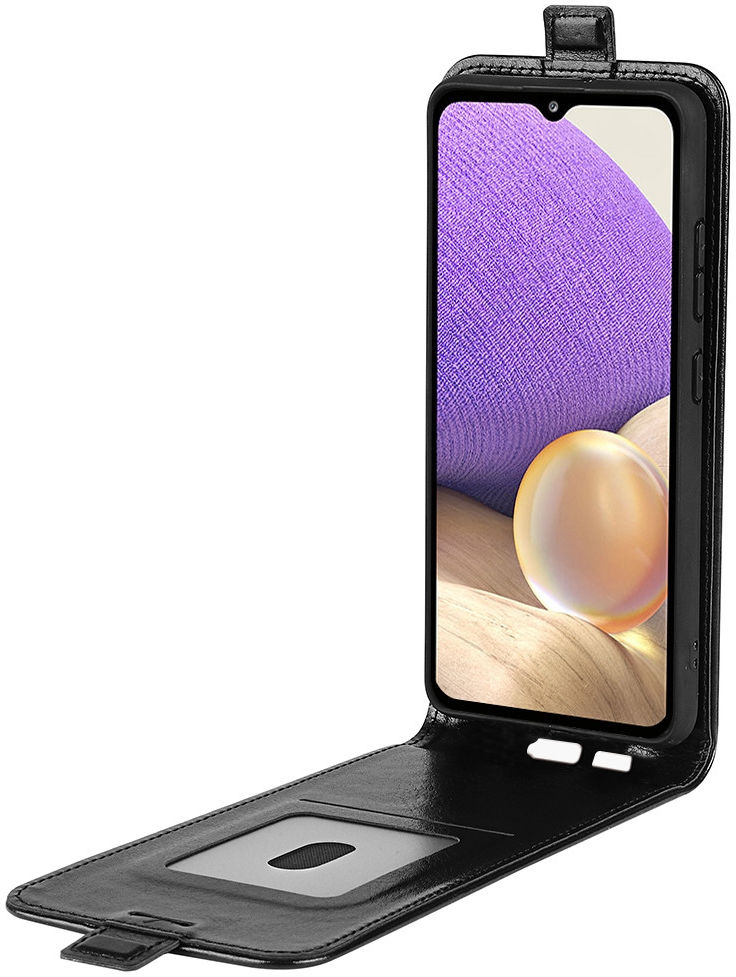 Samsung Galaxy A53 Hoesje Verticale Flip Wallet Case Zwart afbeelding 1