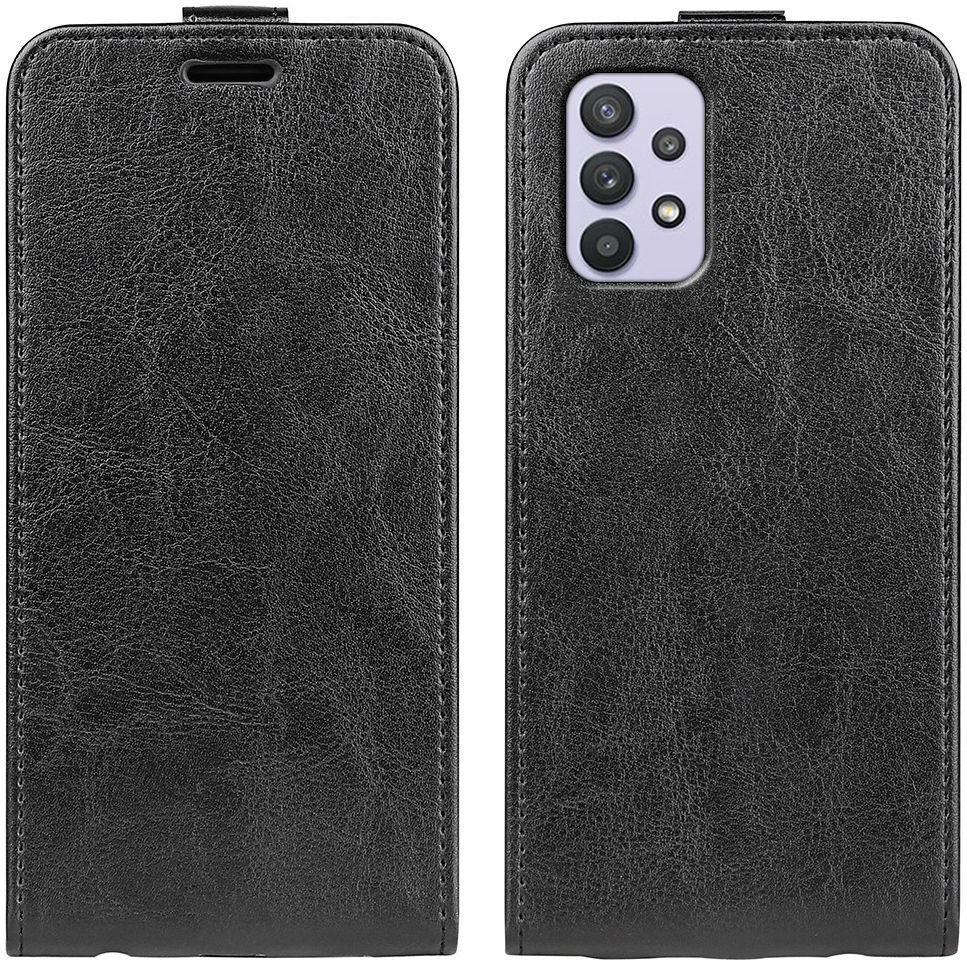 Samsung Galaxy A53 Hoesje Verticale Flip Wallet Case Zwart afbeelding 2