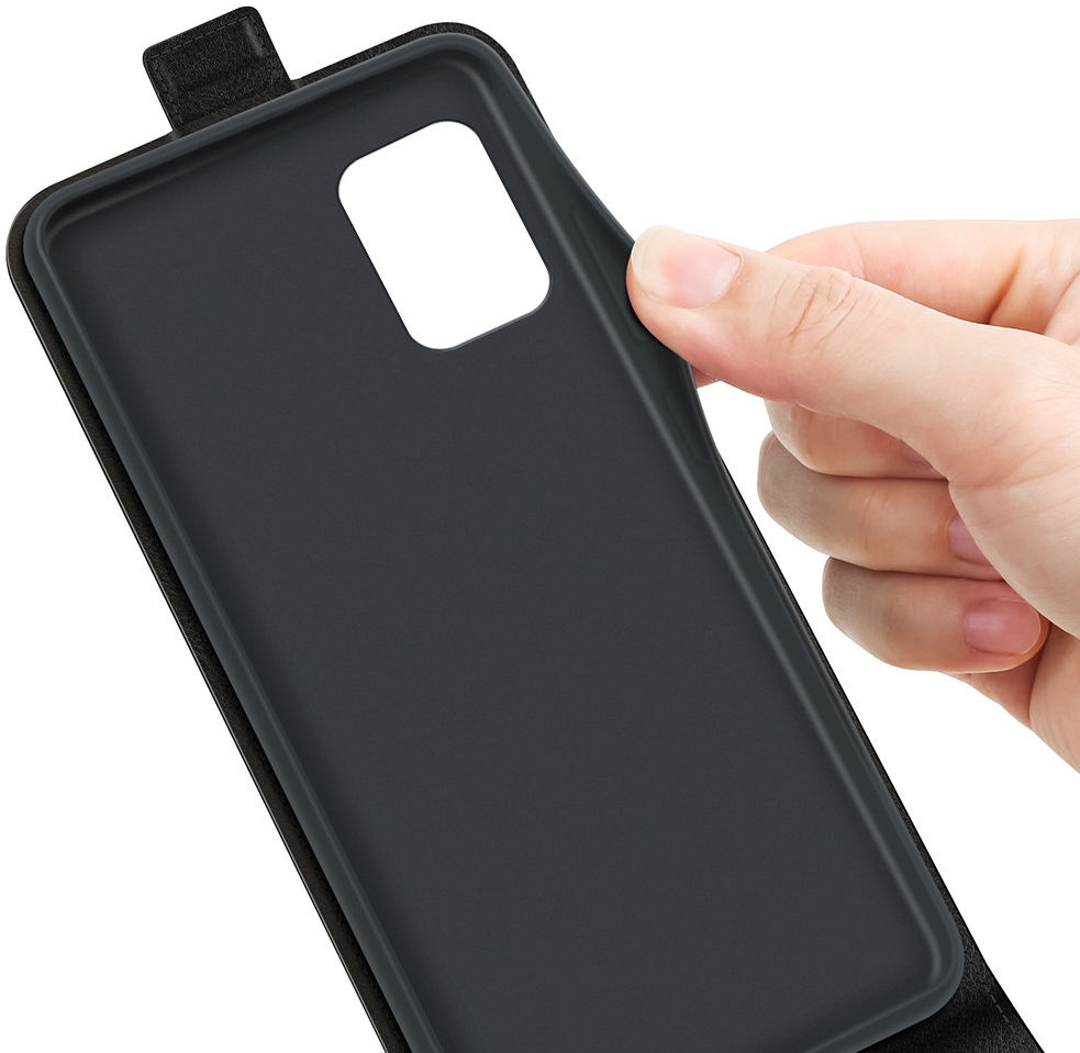 Samsung Galaxy A53 Hoesje Verticale Flip Wallet Case Zwart afbeelding 4