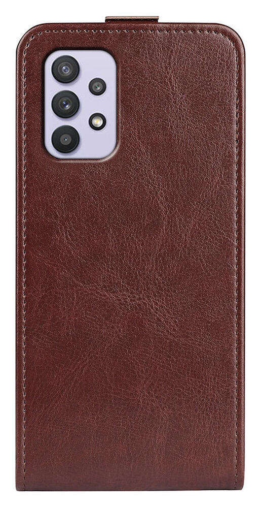 Samsung Galaxy A53 Hoesje Verticale Flip Wallet Case Bruin afbeelding 3