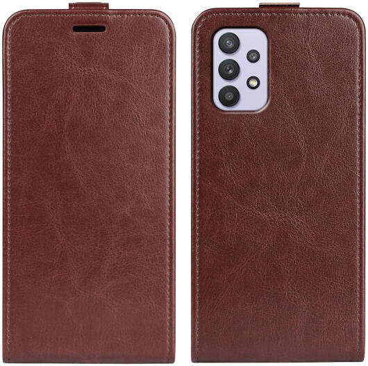 Samsung Galaxy A53 Hoesje Verticale Flip Wallet Case Bruin afbeelding 2