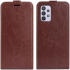 Samsung Galaxy A53 Hoesje Verticale Flip Wallet Case Bruin afbeelding 2