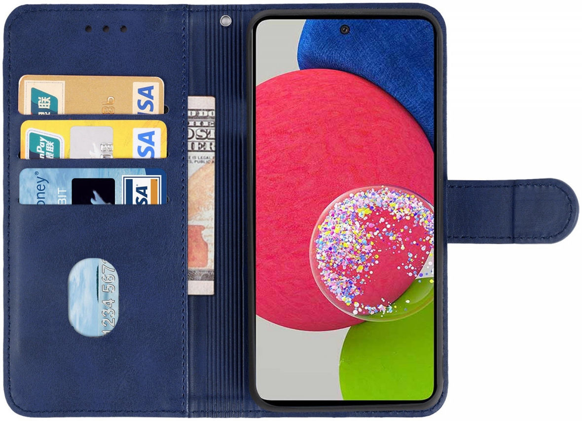 Samsung Galaxy A53 Hoesje Portemonnee Wallet Book Case Blauw afbeelding 1