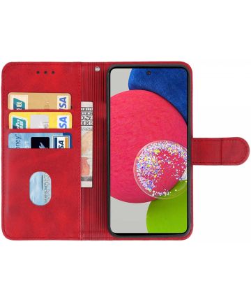 Samsung Galaxy A53 Hoesje Portemonnee Wallet Book Case Rood Hoesjes