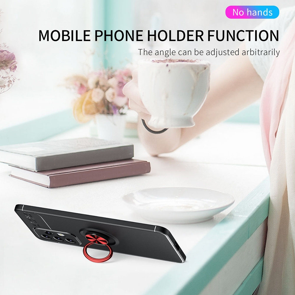 Samsung Galaxy A53 Hoesje met Magnetische Kickstand Ring Rood afbeelding 4