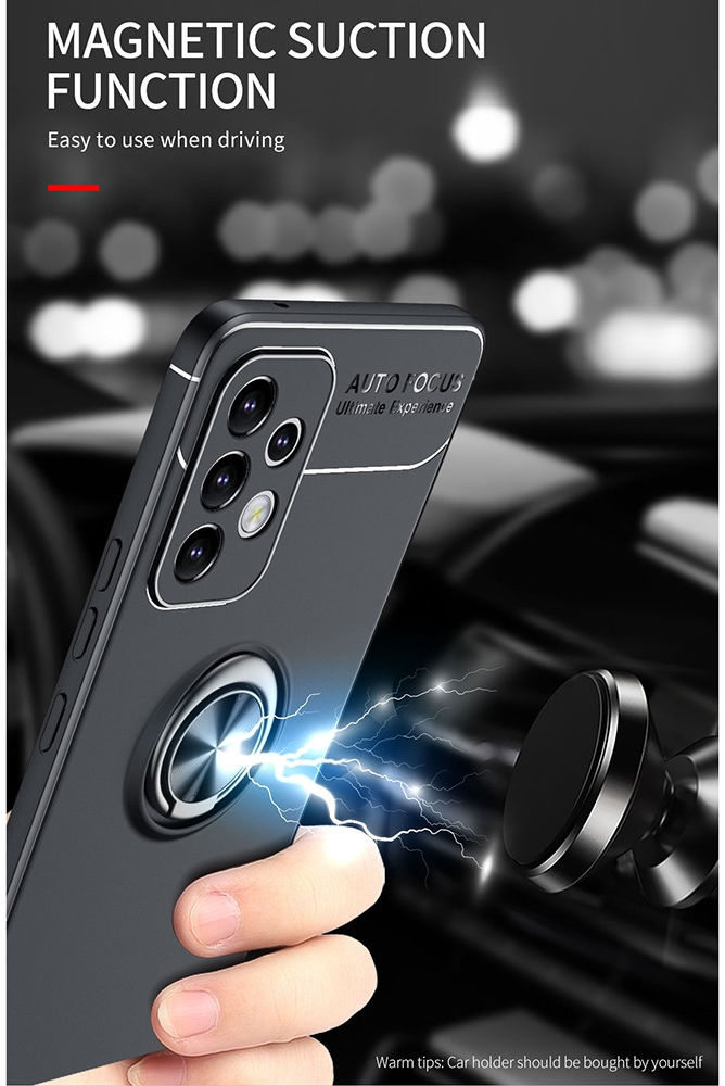 Samsung Galaxy A53 Hoesje met Magnetische Kickstand Ring Rood afbeelding 5