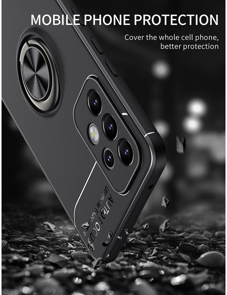 Samsung Galaxy A53 Hoesje met Magnetische Kickstand Ring Rood afbeelding 6
