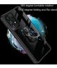 Samsung Galaxy A53 Hoesje Kickstand Ring Back Cover Transparant/Zwart