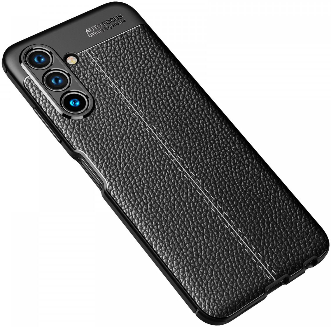 Samsung Galaxy A13 5G / A04s Hoesje Back Cover Kunstleer Textuur Zwart