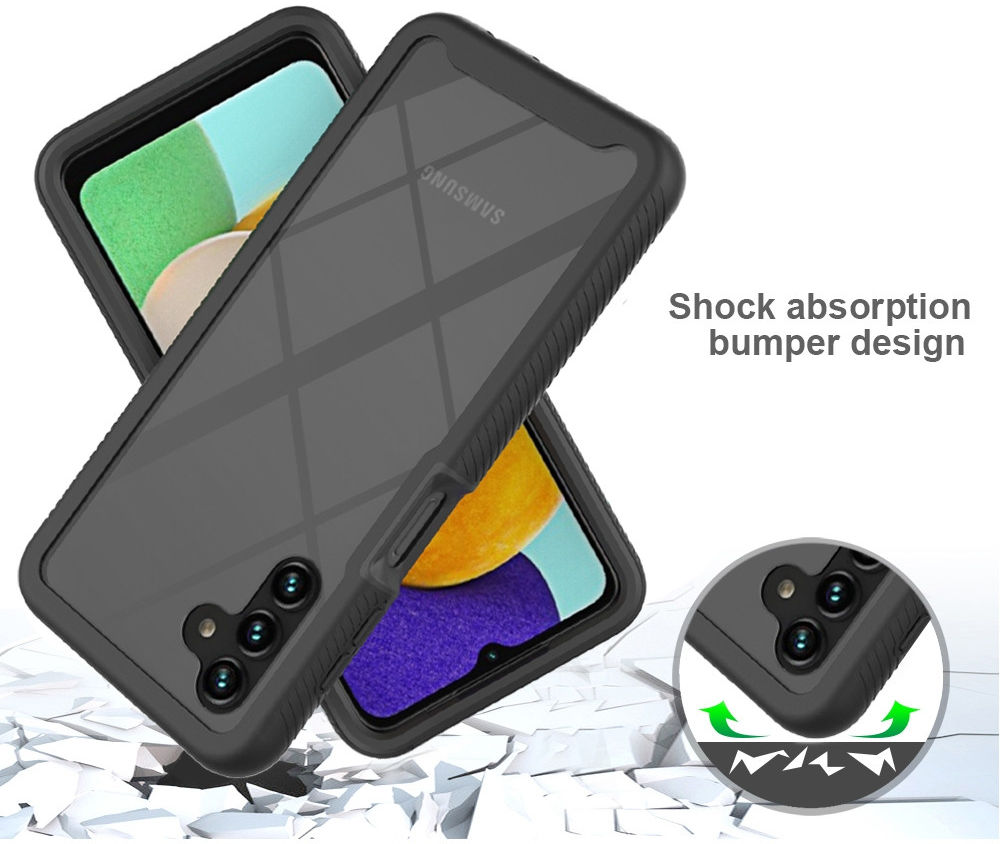 Samsung Galaxy A13 5G/A04s Hoesje Volledig Schokbestendig Cover Blauw afbeelding 2