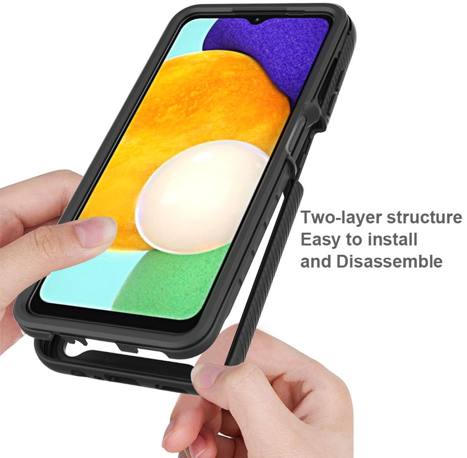 Samsung Galaxy A13 5G/A04s Hoesje Volledig Schokbestendig Cover Blauw afbeelding 6