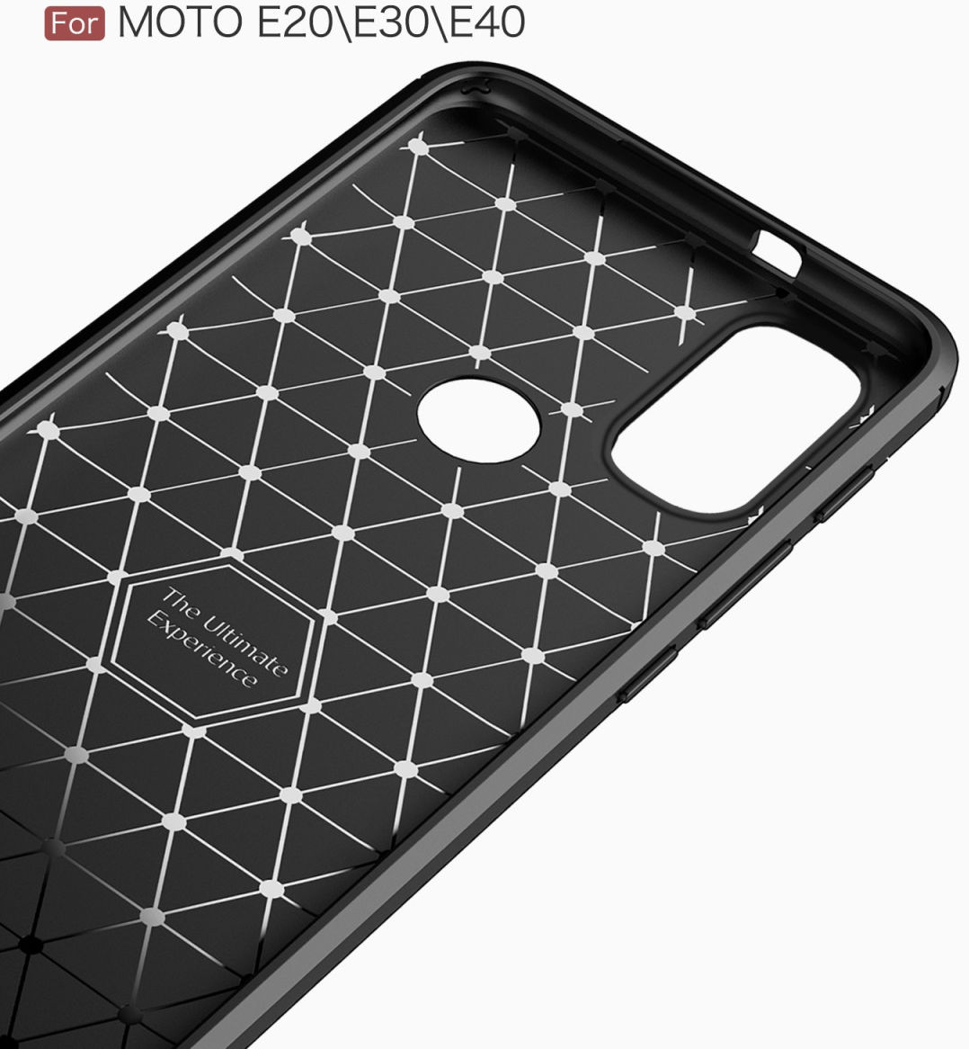 Motorola Moto E20 / E30 / E40 Hoesje Geborsteld TPU Back Cover Zwart afbeelding 7