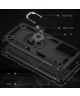 Xiaomi Redmi 10 Hoesje Hybride Kickstand Ring Back Cover Zwart
