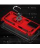 Xiaomi Redmi 10 Hoesje Hybride Kickstand Ring Back Cover Rood
