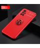 Xiaomi Redmi 10 Hoesje met Magnetische Kickstand Ring Rood