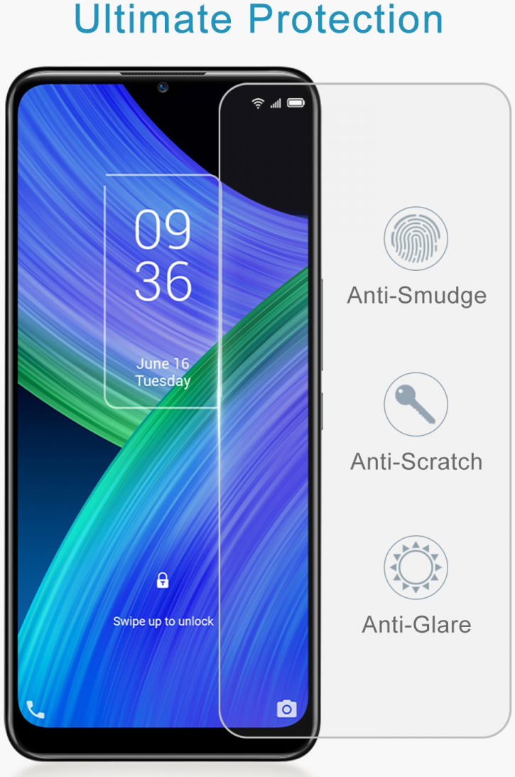 TCL 20 R 5G Screen Protector 9H Tempered Glass Case Friendly afbeelding 4