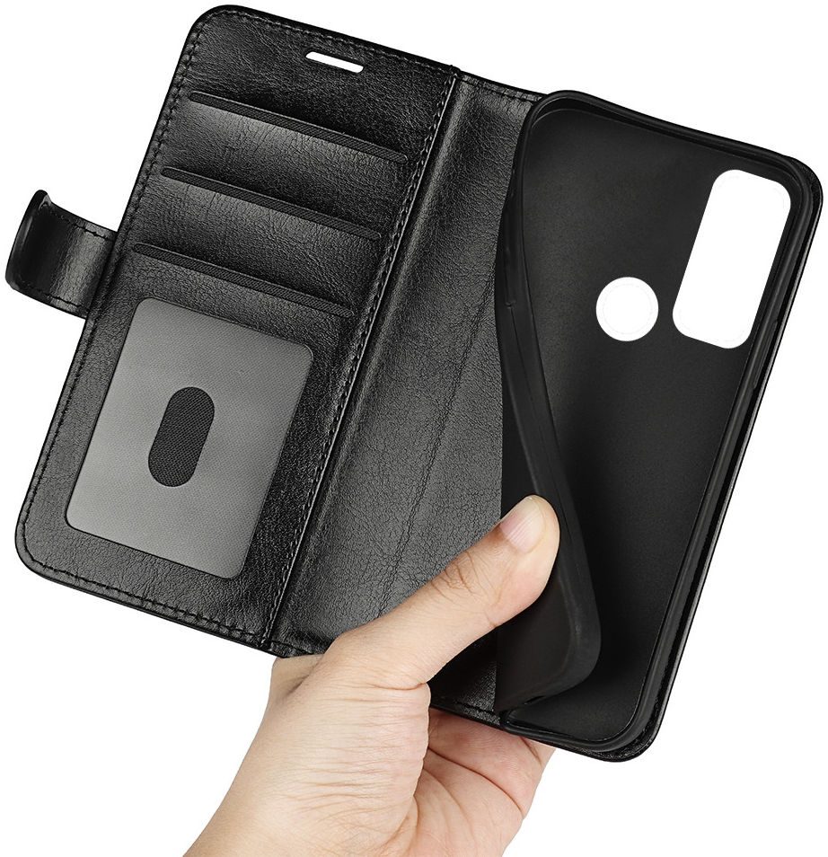 TCL 20 R 5G Hoesje Portemonnee Wallet Book Case Zwart afbeelding 6