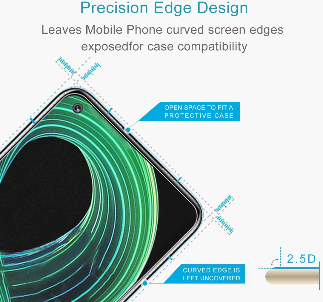 Realme 8 5G Screenprotector 9H Tempered Glass afbeelding 4