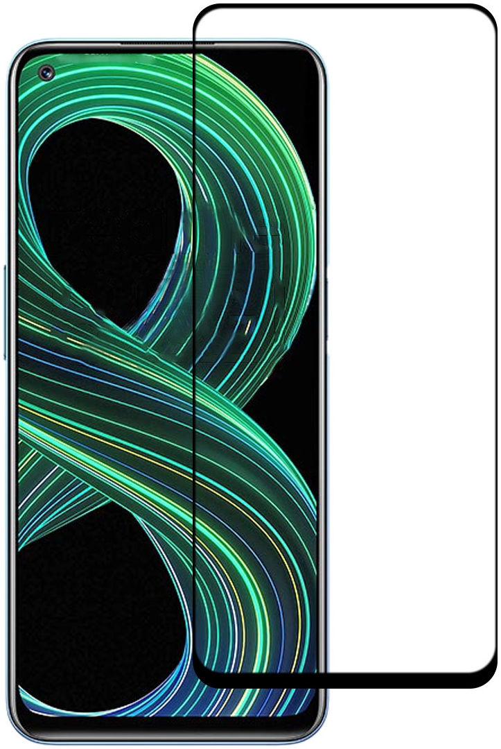 Realme 8 5G Screenprotector Tempered Glass Volledig Dekkend afbeelding 1