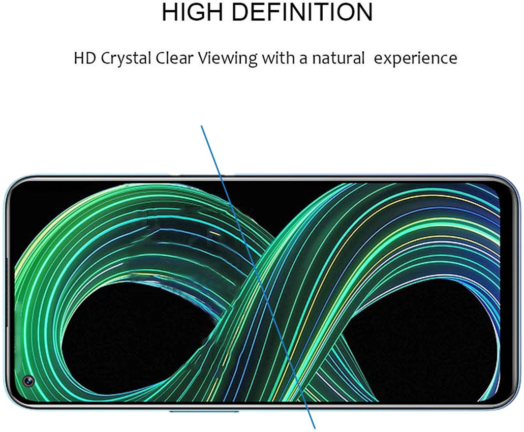 Realme 8 5G Screenprotector Tempered Glass Volledig Dekkend afbeelding 4