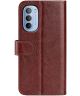Motorola Moto G31 / G41 Hoesje Portemonnee Wallet Book Case Bruin
